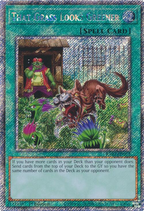 That Grass Looks Greener (Platinum Secret Rare) [RA03-EN063] Platinum Secret Rare | Good Games Morley