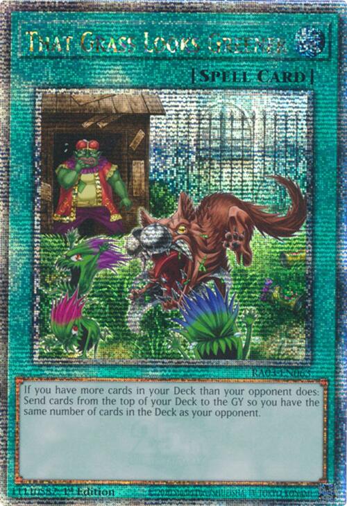That Grass Looks Greener (Quarter Century Secret Rare) [RA03-EN063] Quarter Century Secret Rare | Good Games Morley
