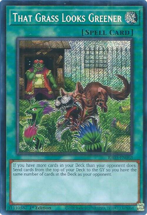 That Grass Looks Greener (Secret Rare) [RA03-EN063] Secret Rare | Good Games Morley