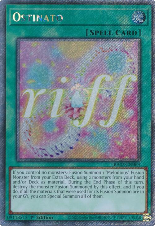 Ostinato (Platinum Secret Rare) [RA03-EN064] Platinum Secret Rare | Good Games Morley