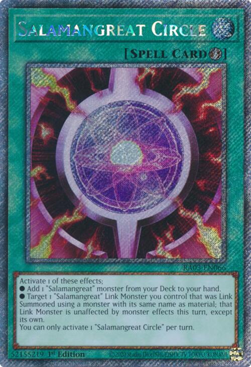 Salamangreat Circle (Platinum Secret Rare) [RA03-EN066] Platinum Secret Rare | Good Games Morley