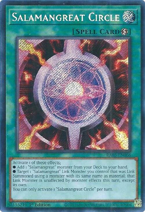 Salamangreat Circle (Secret Rare) [RA03-EN066] Secret Rare | Good Games Morley