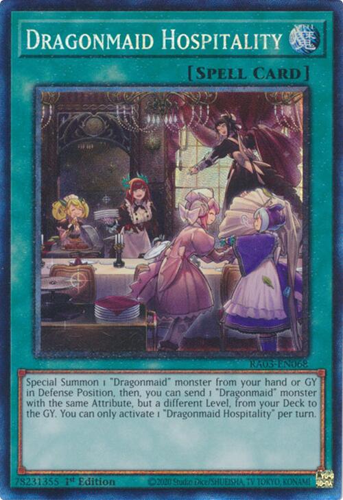 Dragonmaid Hospitality (CR) [RA03-EN068] Prismatic Collector's Rare | Good Games Morley