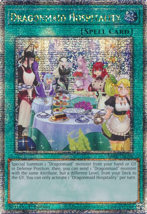 Dragonmaid Hospitality (Alternate Art) (Quarter Century Secret Rare) [RA03-EN068] Quarter Century Secret Rare | Good Games Morley