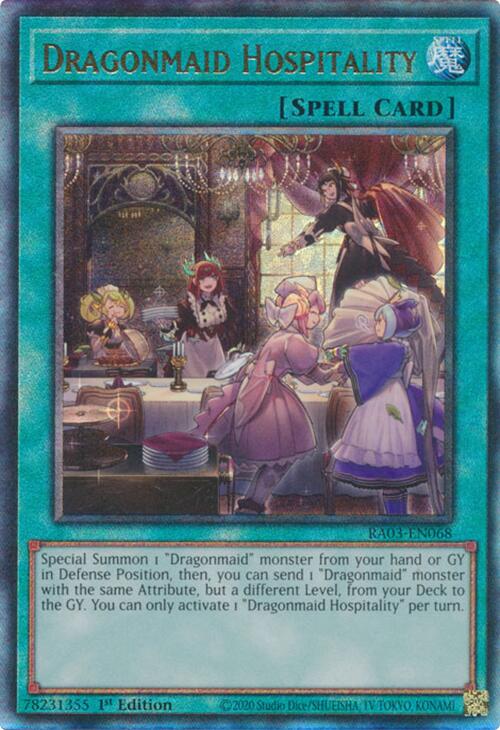 Dragonmaid Hospitality (UTR) [RA03-EN068] Prismatic Ultimate Rare | Good Games Morley