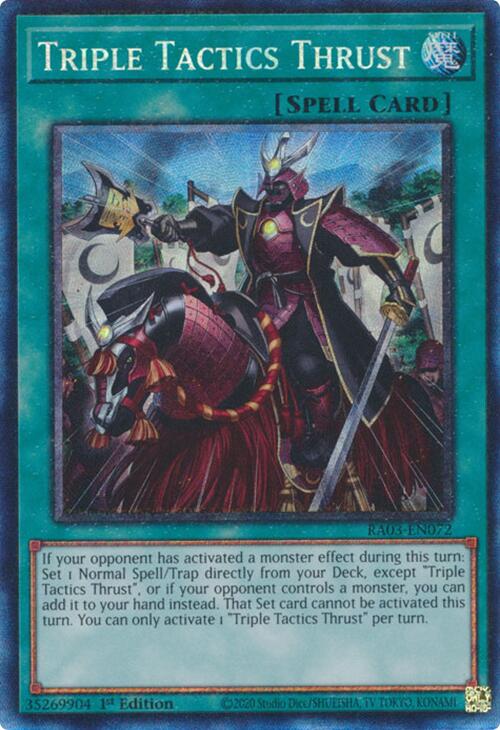 Triple Tactics Thrust (CR) [RA03-EN072] Prismatic Collector's Rare | Good Games Morley