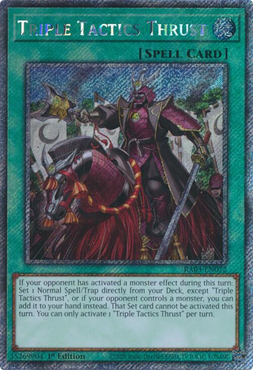 Triple Tactics Thrust (Platinum Secret Rare) [RA03-EN072] Platinum Secret Rare | Good Games Morley