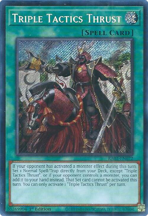 Triple Tactics Thrust (Secret Rare) [RA03-EN072] Secret Rare | Good Games Morley