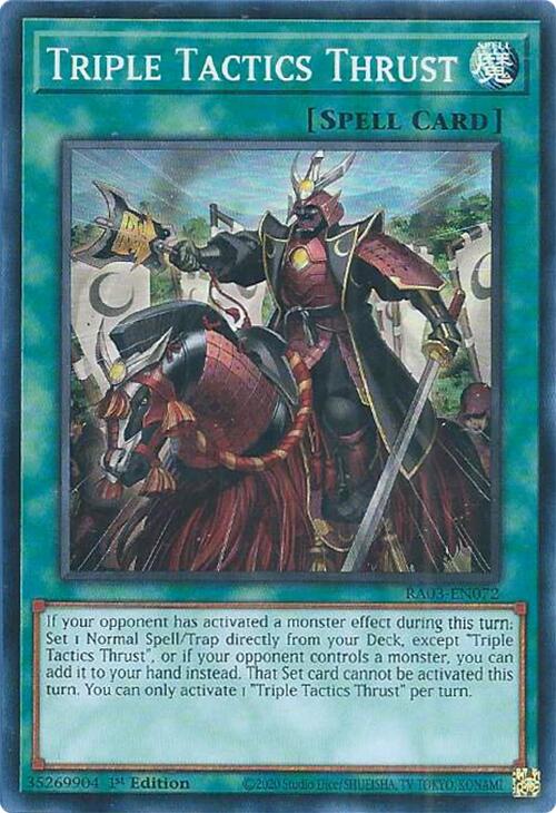 Triple Tactics Thrust [RA03-EN072] Super Rare | Good Games Morley