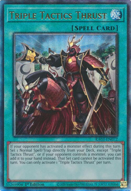 Triple Tactics Thrust (UTR) [RA03-EN072] Prismatic Ultimate Rare | Good Games Morley