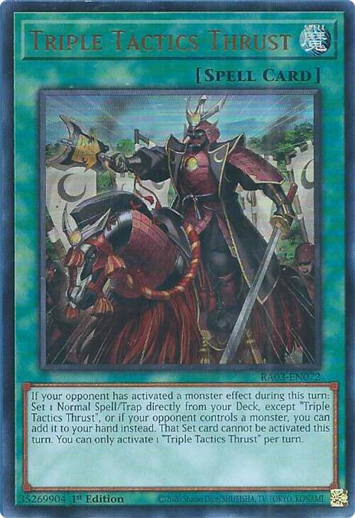 Triple Tactics Thrust (UR) [RA03-EN072] Ultra Rare | Good Games Morley