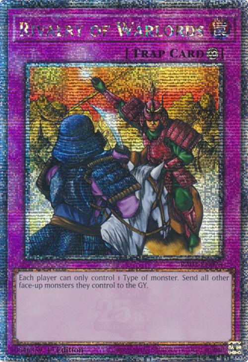 Rivalry of Warlords (Quarter Century Secret Rare) [RA03-EN075] Quarter Century Secret Rare | Good Games Morley