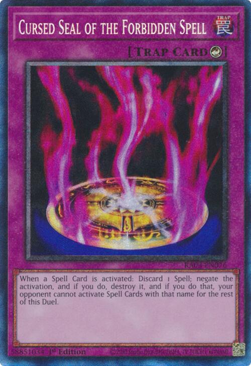 Cursed Seal of the Forbidden Spell (CR) [RA03-EN076] Prismatic Collector's Rare | Good Games Morley
