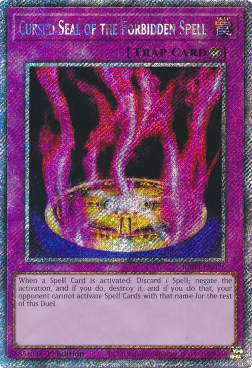 Cursed Seal of the Forbidden Spell (Platinum Secret Rare) [RA03-EN076] Platinum Secret Rare | Good Games Morley
