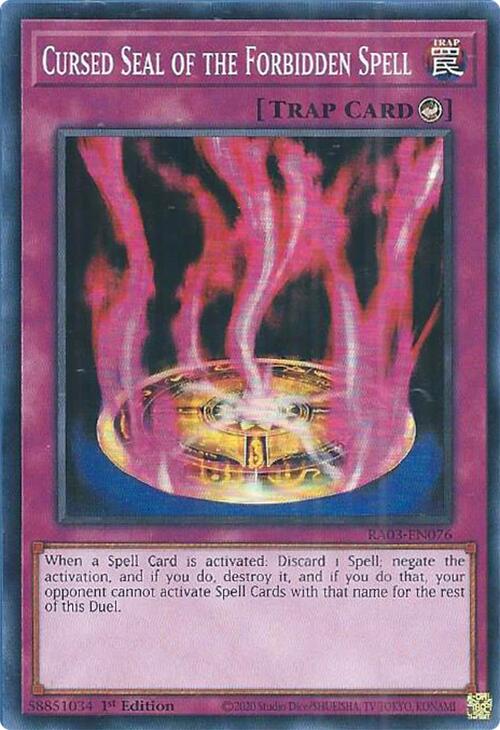 Cursed Seal of the Forbidden Spell [RA03-EN076] Super Rare | Good Games Morley
