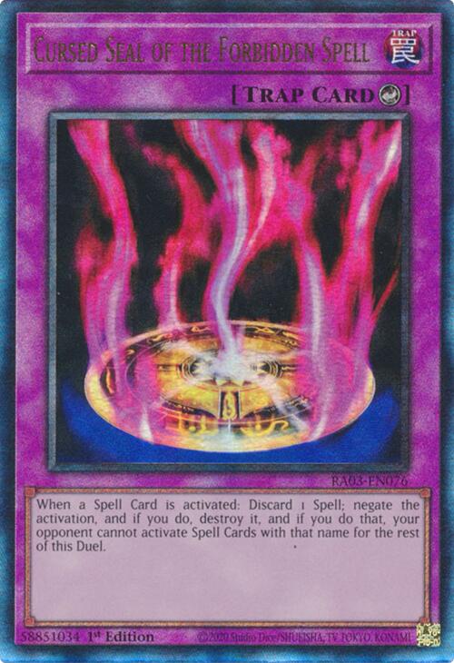 Cursed Seal of the Forbidden Spell (UTR) [RA03-EN076] Prismatic Ultimate Rare | Good Games Morley