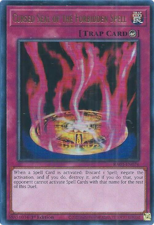 Cursed Seal of the Forbidden Spell (UR) [RA03-EN076] Ultra Rare | Good Games Morley