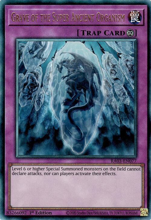 Grave of the Super Ancient Organism (UTR) [RA03-EN077] Prismatic Ultimate Rare | Good Games Morley