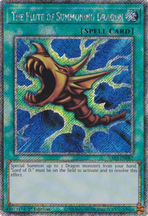 The Flute of Summoning Dragon (Platinum Secret Rare) [RA03-EN087] Platinum Secret Rare | Good Games Morley