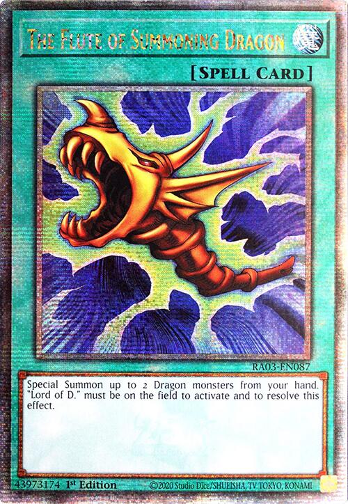 The Flute of Summoning Dragon (Quarter Century Secret Rare) [RA03-EN087] Quarter Century Secret Rare | Good Games Morley