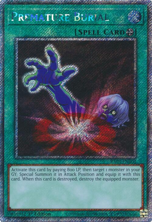 Premature Burial (Platinum Secret Rare) [RA03-EN103] Platinum Secret Rare | Good Games Morley
