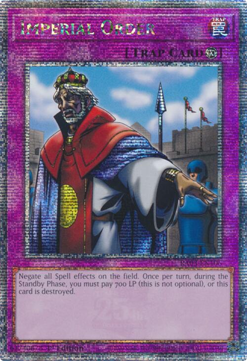 Imperial Order (Quarter Century Secret Rare) [RA03-EN106] Quarter Century Secret Rare | Good Games Morley