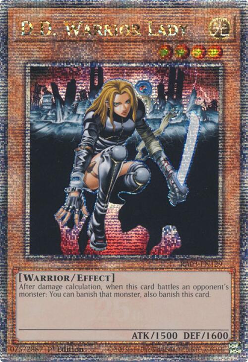 D.D. Warrior Lady (Quarter Century Secret Rare) [RA03-EN129] Quarter Century Secret Rare | Good Games Morley