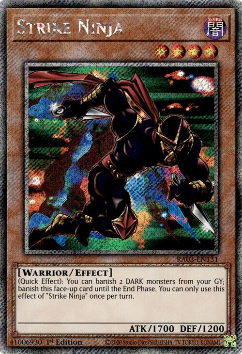 Strike Ninja (Platinum Secret Rare) [RA03-EN131] Platinum Secret Rare | Good Games Morley