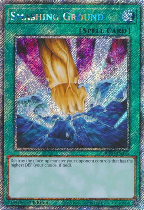 Smashing Ground (Platinum Secret Rare) [RA03-EN135] Platinum Secret Rare | Good Games Morley