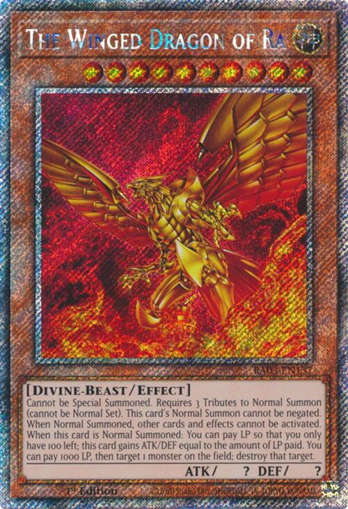 The Winged Dragon of Ra (Platinum Secret Rare) [RA03-EN137] Platinum Secret Rare | Good Games Morley