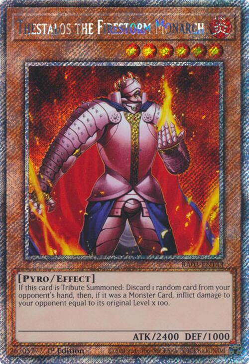 Thestalos the Firestorm Monarch (Platinum Secret Rare) [RA03-EN143] Platinum Secret Rare | Good Games Morley