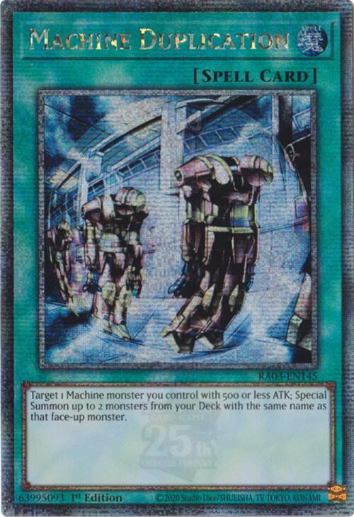 Machine Duplication (Quarter Century Secret Rare) [RA03-EN145] Quarter Century Secret Rare | Good Games Morley