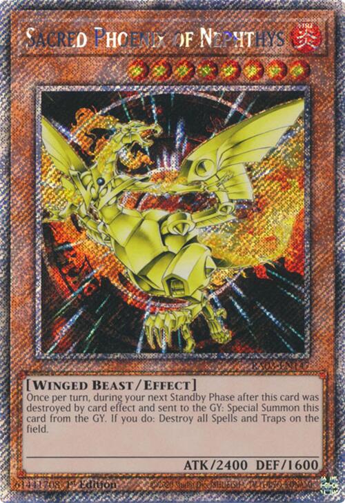 Sacred Phoenix of Nephthys (Platinum Secret Rare) [RA03-EN147] Platinum Secret Rare | Good Games Morley