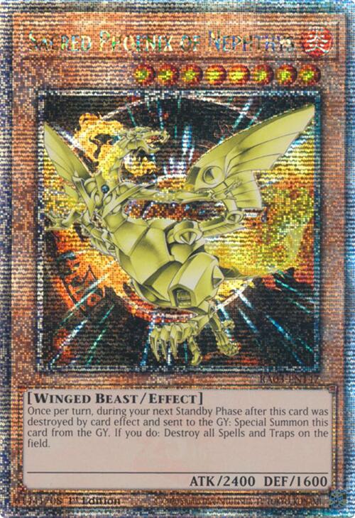Sacred Phoenix of Nephthys (Quarter Century Secret Rare) [RA03-EN147] Quarter Century Secret Rare | Good Games Morley