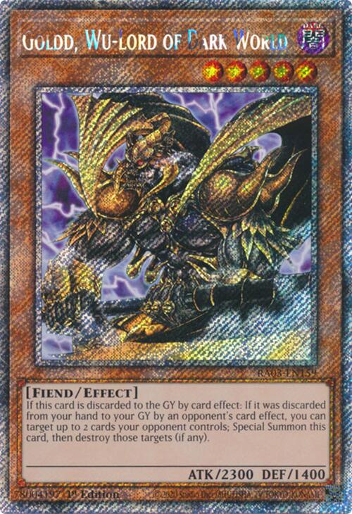 Goldd, Wu-Lord of Dark World (Platinum Secret Rare) [RA03-EN159] Platinum Secret Rare | Good Games Morley