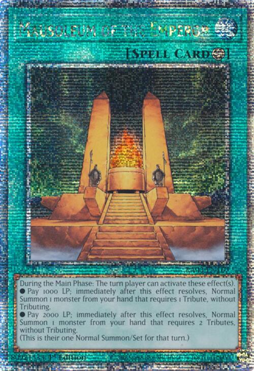 Mausoleum of the Emperor (Quarter Century Secret Rare) [RA03-EN167] Quarter Century Secret Rare | Good Games Morley