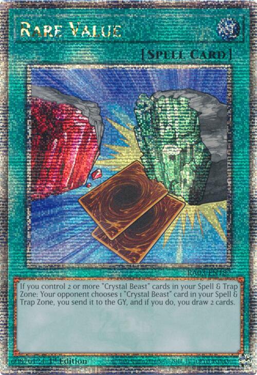 Rare Value (Quarter Century Secret Rare) [RA03-EN182] Quarter Century Secret Rare | Good Games Morley