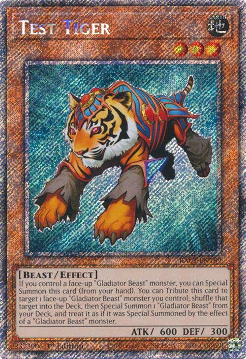 Test Tiger (Platinum Secret Rare) [RA03-EN189] Platinum Secret Rare | Good Games Morley