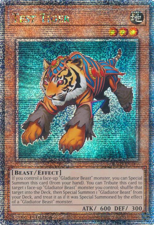 Test Tiger (Quarter Century Secret Rare) [RA03-EN189] Quarter Century Secret Rare | Good Games Morley