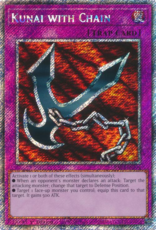 Kunai with Chain (Platinum Secret Rare) [RA03-EN204] Platinum Secret Rare | Good Games Morley