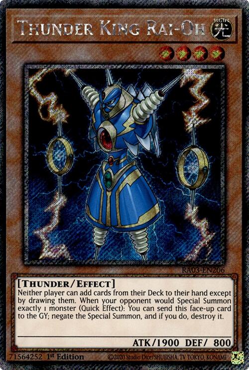 Thunder King Rai-Oh (Platinum Secret Rare) [RA03-EN206] Platinum Secret Rare | Good Games Morley
