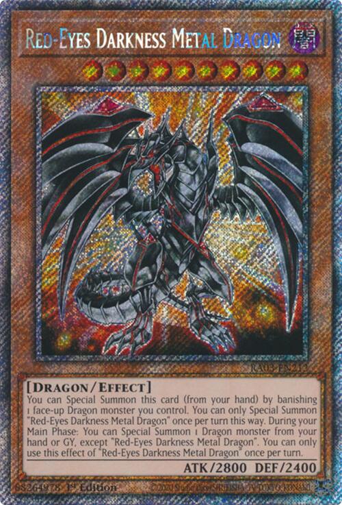 Red-Eyes Darkness Metal Dragon (Platinum Secret Rare) [RA03-EN212] Platinum Secret Rare | Good Games Morley