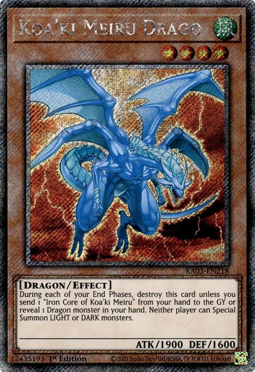 Koa'ki Meiru Drago (Platinum Secret Rare) [RA03-EN218] Platinum Secret Rare | Good Games Morley
