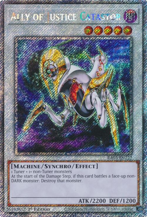 Ally of Justice Catastor (Platinum Secret Rare) [RA03-EN222] Platinum Secret Rare | Good Games Morley