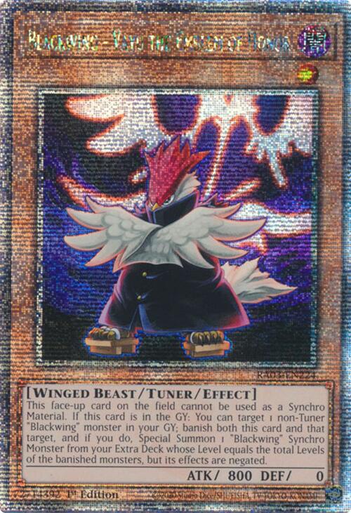 Blackwing - Vayu the Emblem of Honor (Quarter Century Secret Rare) [RA03-EN224] Quarter Century Secret Rare | Good Games Morley
