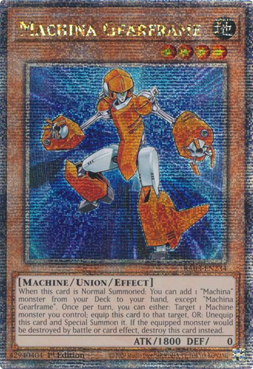 Machina Gearframe (Quarter Century Secret Rare) [RA03-EN234] Quarter Century Secret Rare | Good Games Morley
