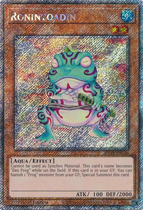 Ronintoadin (Platinum Secret Rare) [RA03-EN236] Platinum Secret Rare | Good Games Morley