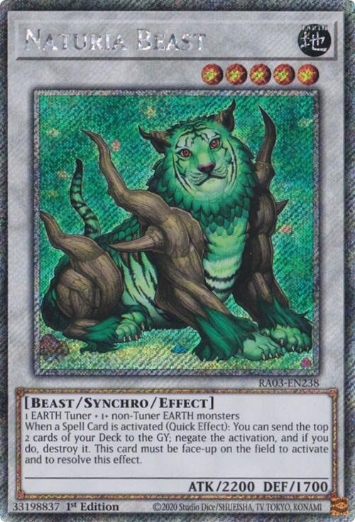 Naturia Beast (Platinum Secret Rare) [RA03-EN238] Platinum Secret Rare | Good Games Morley