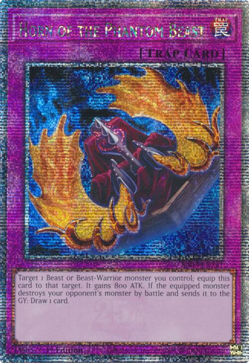 Horn of the Phantom Beast (Quarter Century Secret Rare) [RA03-EN241] Quarter Century Secret Rare | Good Games Morley