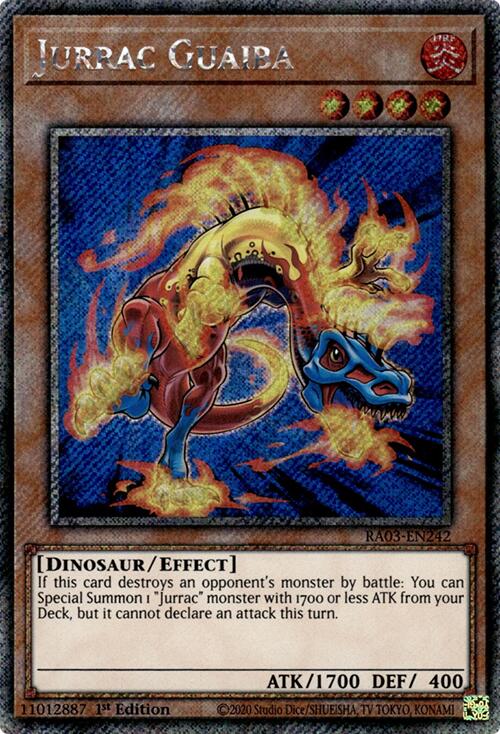Jurrac Guaiba (Platinum Secret Rare) [RA03-EN242] Platinum Secret Rare | Good Games Morley
